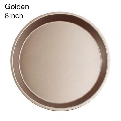 Handig Carbon Staal Hittebestendig Pizza Bakken Plaat Carbon Staal Verwarming Pan Food Grade Materialen Voor Keuken:  Golden 8Inch
