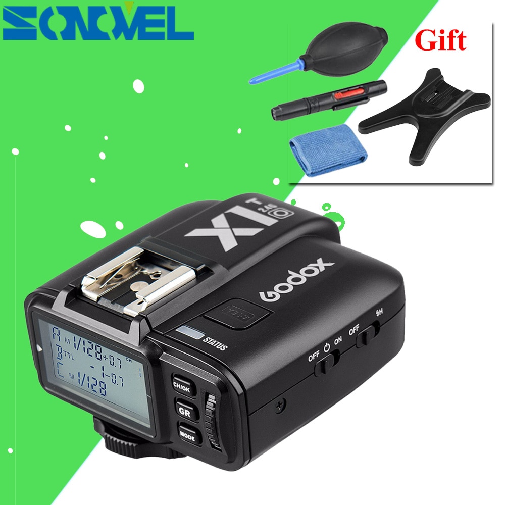 Godox  x1t- o ttl strobe trigger 1/8000s hss 32 kanaler 2.4g trådløs lcd flash trigger sender til olympus panasonic  gh5 gh4