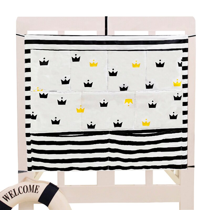 Star Baby Cot Bed Nursery Hanging Storage Bag Crib Organizer Storage Bag 60*50cm Toy Diaper Pocket for Crib Bedding Set: NO9