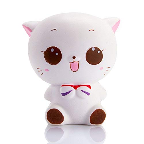 Leuke Squishy Witte Kat Squishies Langzaam Stijgende Squeeze Healing Fun Kids Kawaii Kids Volwassen Speelgoed Stress Reliever Decor