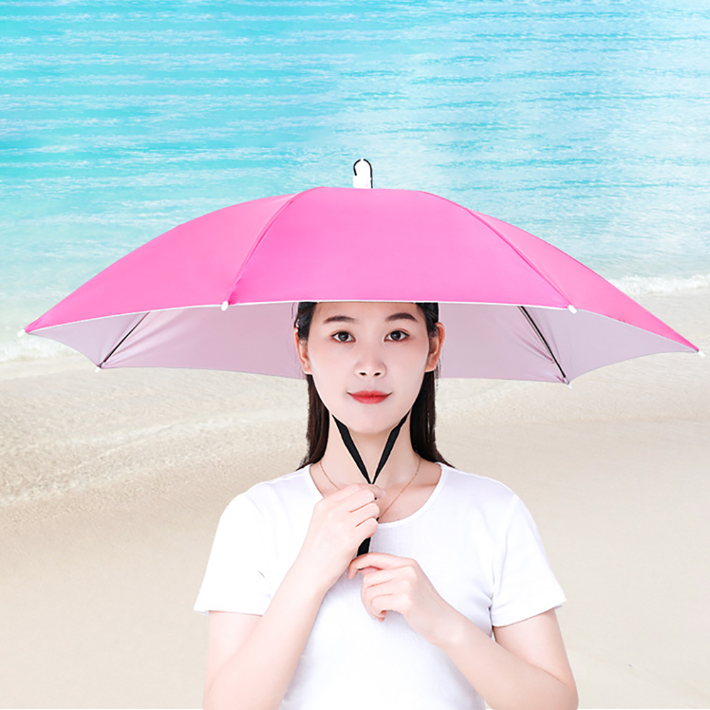 Fishman Paraplu Vis Hoed Grote Paraplu Cap Bamboe Paraplu Cap Hoofd Gemonteerde Zon-Proof Top Vissen Thee Plukken en Landbouw