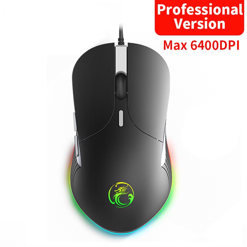 Gaming Mouse Computer Mouse Gamer Pro Gaming Mause Gamer Mice Game 6400DPI Optical USB Game Mice Computer Laptop Gaming Mouse: Professional