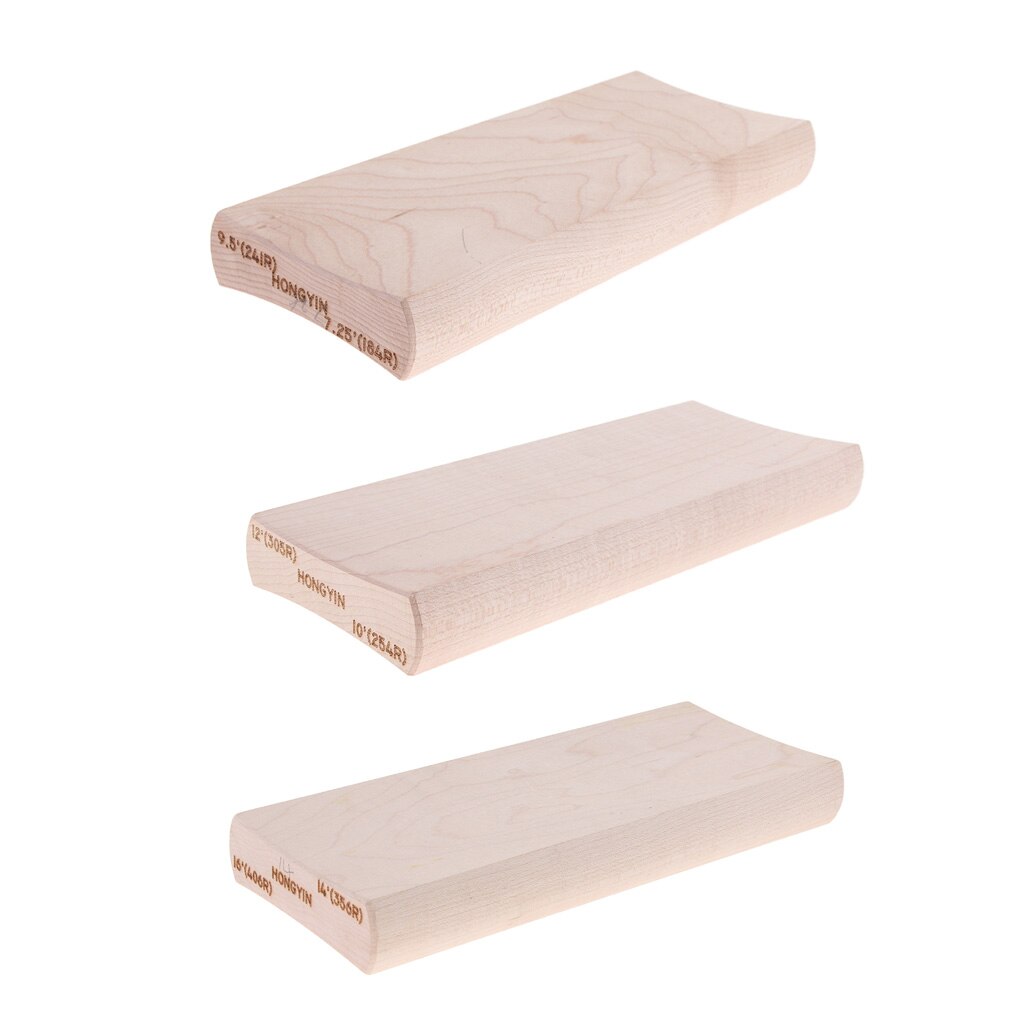 Wooden Radius Sanding Block for Guitar Bass Fingerboard Fret Leveling Luthier Tool