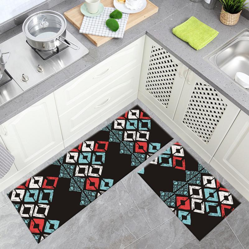 Long Kitchen Anti-slip Mat Bathroom Rug Floor Mat Modern Kitchen Rug Home Entrance Door Absorbent Mat Bedroom LivingRoomFloorMat