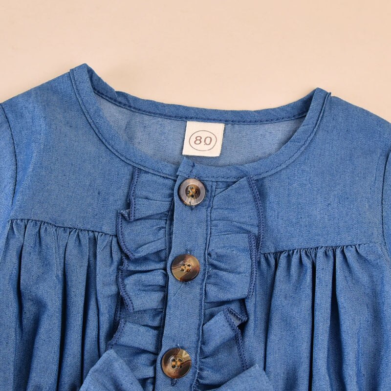 Pudcoco thanksgiving babyjurk met kalkoenprint, ruches, strikversiering, lange mouwen met bloemblaadjes en ronde hals.