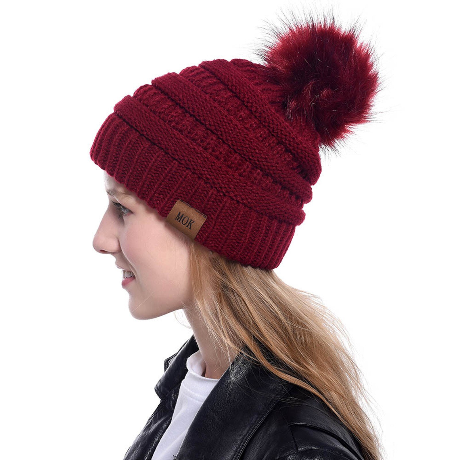 E la moda donna nuova E di alta qualità mantiene caldi cappelli invernali cappello a orlo in lana lavorato a maglia morbido delicato sulla pelle, traspirante
