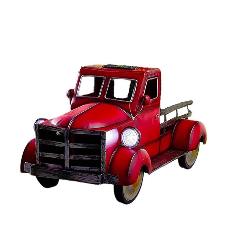 Solar Flower Pot Retro Pickup Truck Planter And Fairy Light For Outdoor Garden Decor Landscape Decorations Garden Accessories: 3