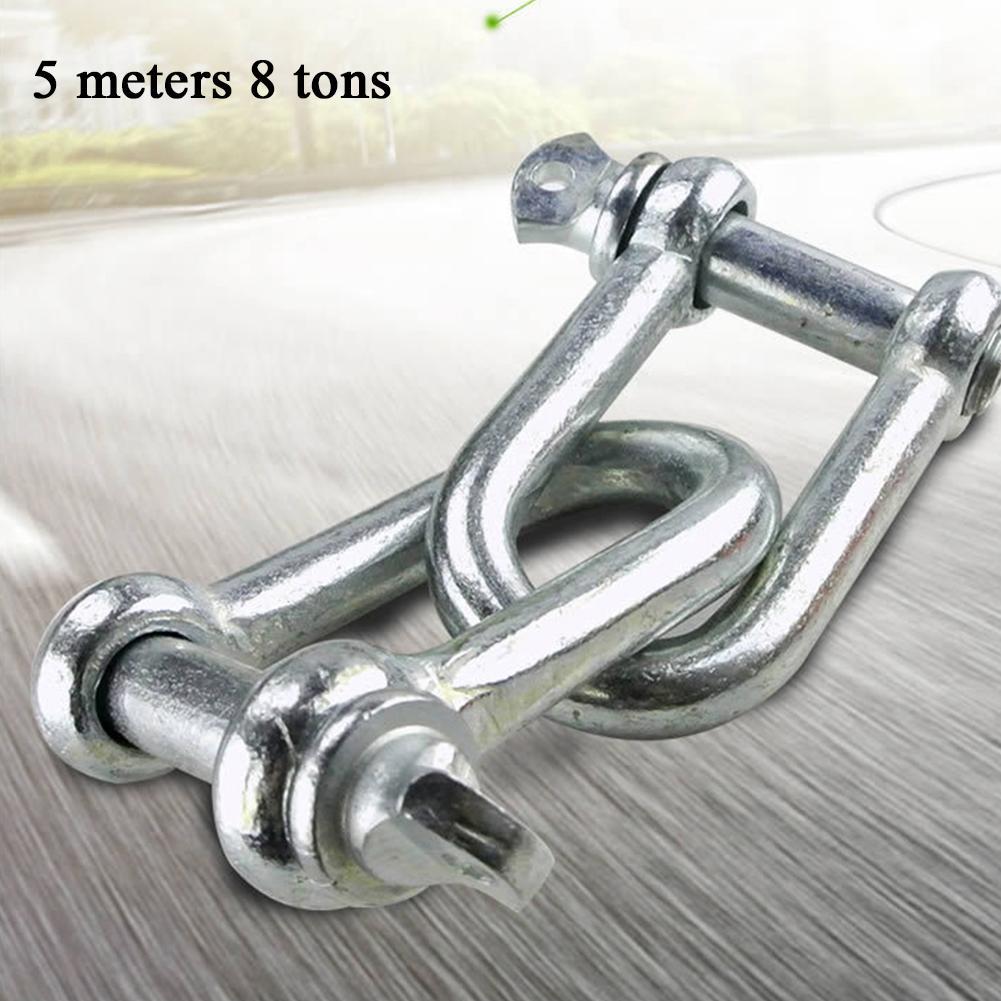 5M 8 Tons Winch Tow Cable Tow Strap Car Towing Rope With Hooks For Heavy Duty Car Emergency Off Road Emergency Tow Rope