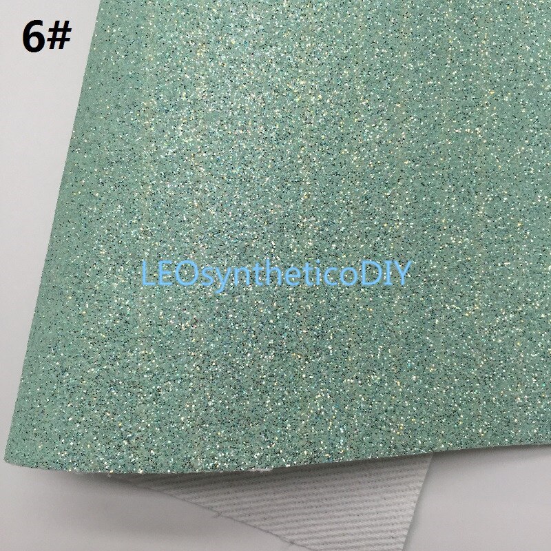 1PC 21X29CM Glitter Fabirc, Fine Glitter Leather, Glitter Leather Sheets For Making Bows LEOsyntheticoDIY T444: 6