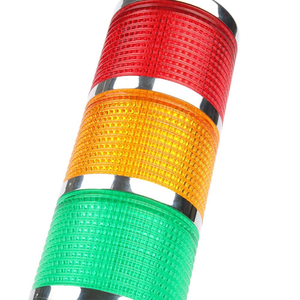 Sliver roterbar 180 stack ljus röd orange bärnsten grön varningsljus industriell för cnc maskin  dc12-24v fast blixt ljus led