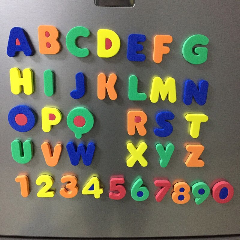 Kinderen Leren Letters Cijfers Stereo Koelkast Koelkast Sticker Home Decoratie Educatief Training BM88