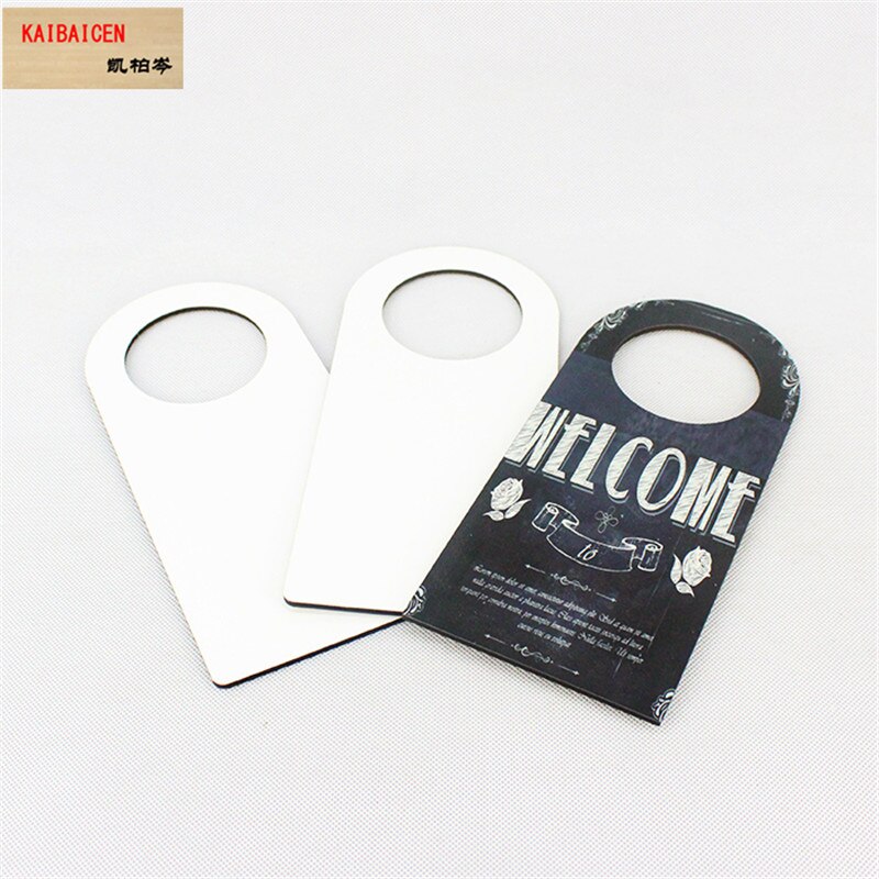 Sublimation blanks MDF door plate sublimation MDF doorplate Christmas Ornament Sublimation Blank Door Hanger, Home Decoration