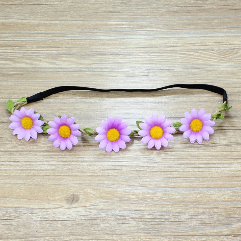suola Fiori Dei Capelli Della fascia/testa gruppo musicale Testa dell'involucro Della Sciarpa dell'arco Dei Capelli Spiaggia Ragazze di Partito Del suola del fiore della fascia: VIOLA