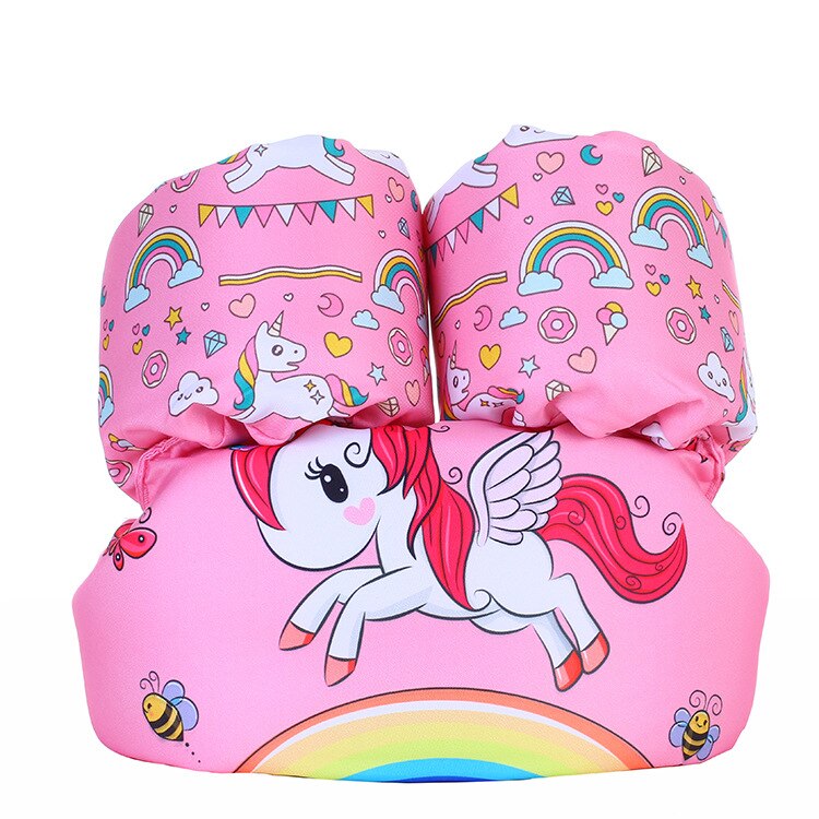 Sommer Bad Spielzeug Cartoon Einhorn Leben Jacke Sicherheit Weste Puddle Krabben Delphin Flamingo Bär Panda Hai Schwimmen Fisch für Kid baby: unicorn