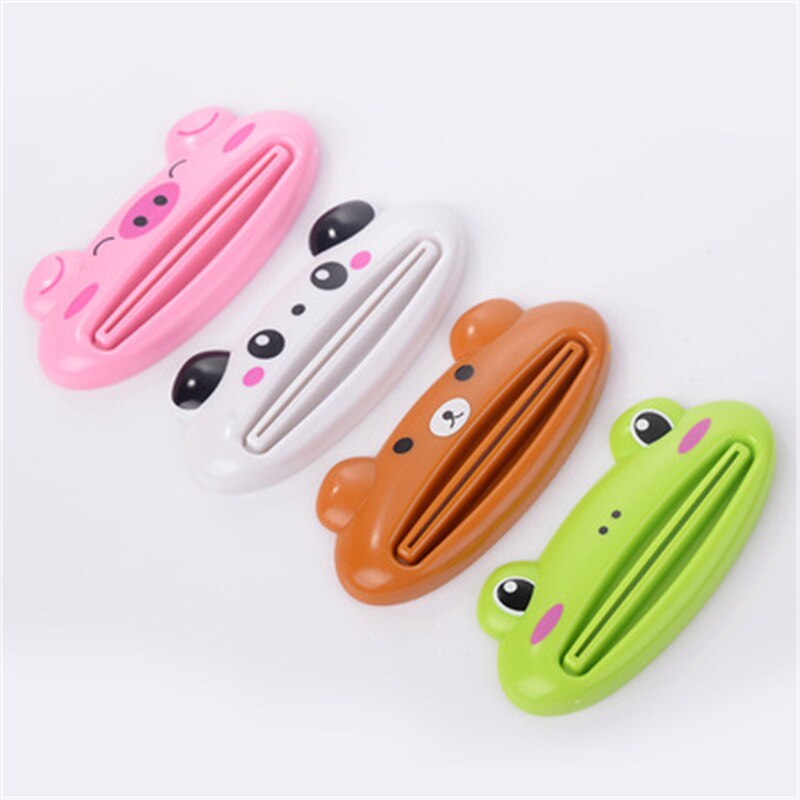 Dispensador de pasta de dientes de dibujos animados fácil, exprimidor de tubos para el hogar, soporte para laminación de pasta dental útil de plástico, accesorios para cocina y baño
