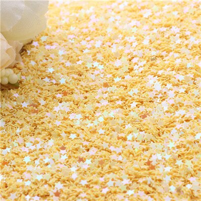 Pailetten 3mm Glitter Stars Sequins PVC Star Paillettes Sewing Craft DIY Scrapbooking Sequin Set Nail Art Confetti 10g: ab yellow