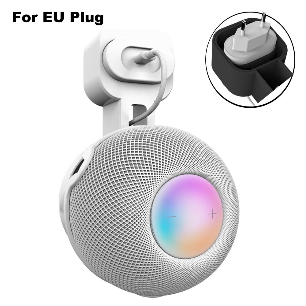 Wieszak ścienny do głośnika HomePod Mini Smart Speaker Uchwyt na gniazdko Oszczędność miejsca Półka ścienna do mini stojaka Homepod: WHITE