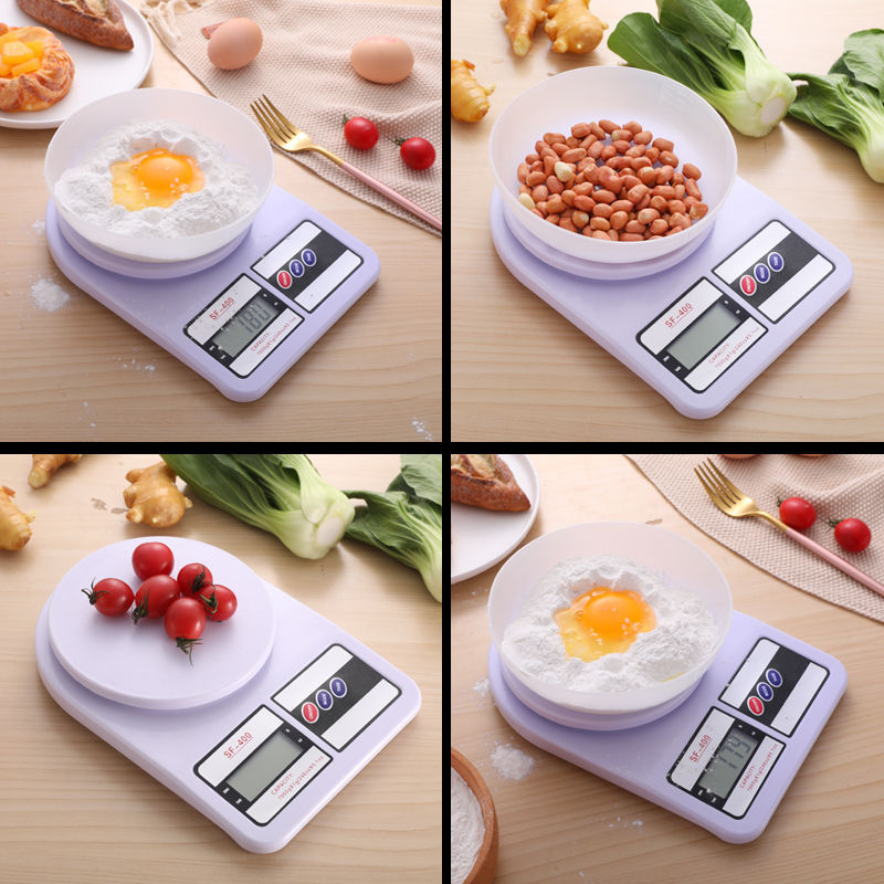5 kg/7 kg/10 kg LCD-Display Digitale Küchenwaage 1 g Hochpräzise elektronische Lebensmittelwaage zum Kochen Backen Wiegen Messwaage