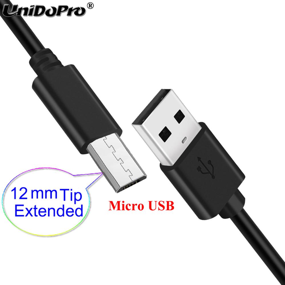 12mm Extra larga punta Cable cargador micro-USB para AGM Blackview gato Oukitel Doogee Leagoo Nomu Zoji Guophone V19 resistente teléfonos