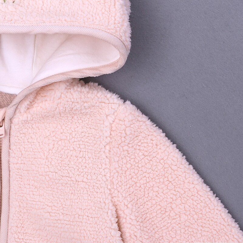 Winter Plus Fluwelen Verdikte Baby Jacket & Coat Warm Konijn Hoed Baby Boy Meisje Kleding Roupas De Bebe