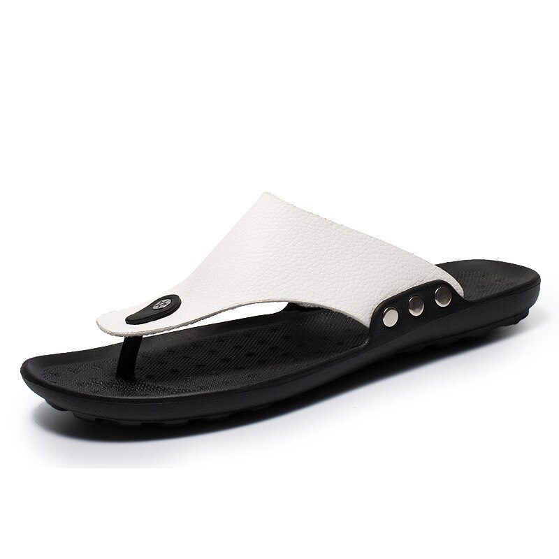 Mazefeng Pu Lederen Zomer Mannen Slippers Strand Sandalen Comfort Mannen Casual Schoenen Mode Mannen Flip Flops Verkoop Schoeisel: 1 / 7