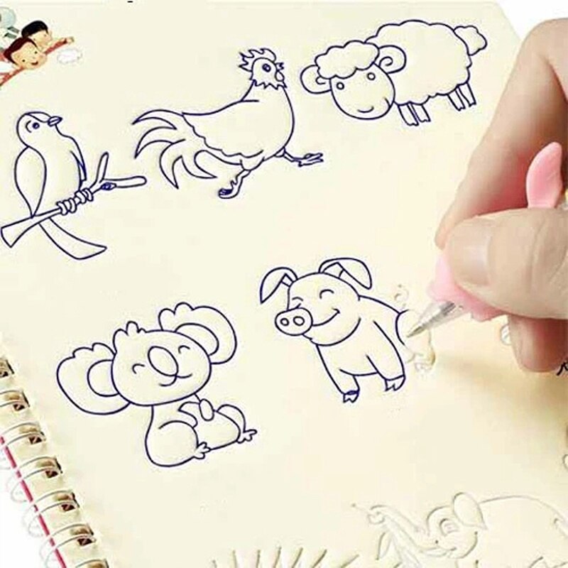 English Copybook Stroke Simple Hand Lettering Practice Copybook Board Student Magic Magic Writing Stickers Learning English Tool