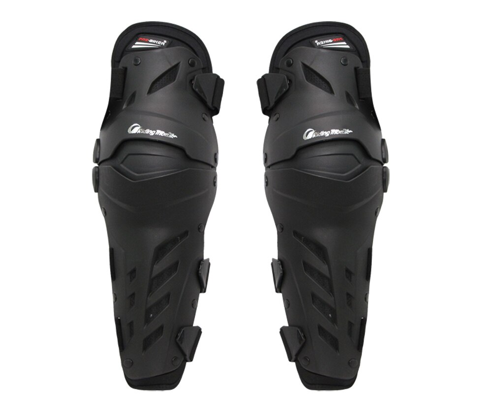 Pro-biker – Kit de protection des genoux pour moto, équipement protecteur, 3 couleurs,: KNEE PADS BLACK