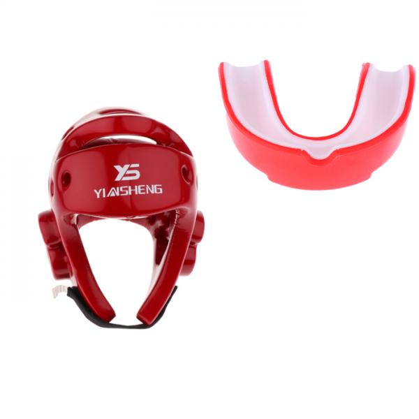 Arts Mma Boksen Protector, Hoofdbeschermer Helm + Mma Absorptie Boksen Mouth Guard