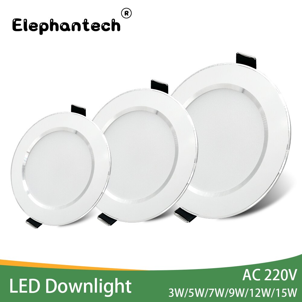 Led Downlight 3W 5W 7W 9W 12W 15W Plafond Ronde Verzonken Lamp AC220V type Downlight Spot Led Spot Verlichting