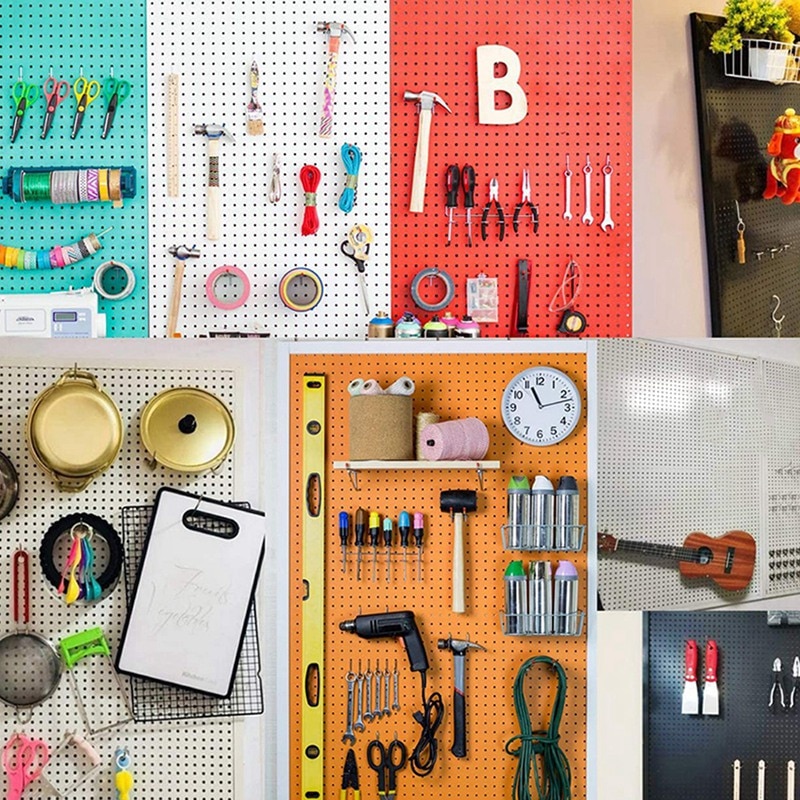 50 Piece Pegboard Hooks Assortment With Metal Hooks Sets Hook Metal Pegboard Peg Locks For Organizing Tools: Default Title