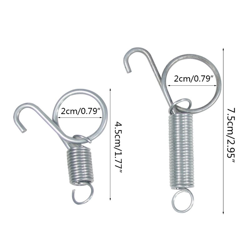 10Pcs Metal Finger Spring Latch Hook Cage Door Spring Hooks for Fixing Rabbit Bird Poultry Cage Doors 2 Sizes