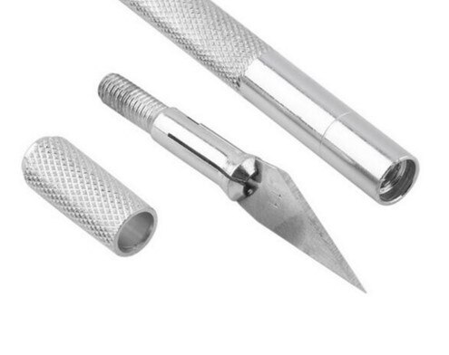 Antislip Metalen Mes Houtsnijwerk Gereedschap 6 Bladescraft Sculptuur Graveren Voor Briefpapier Art Supplies Geen Box Art sets