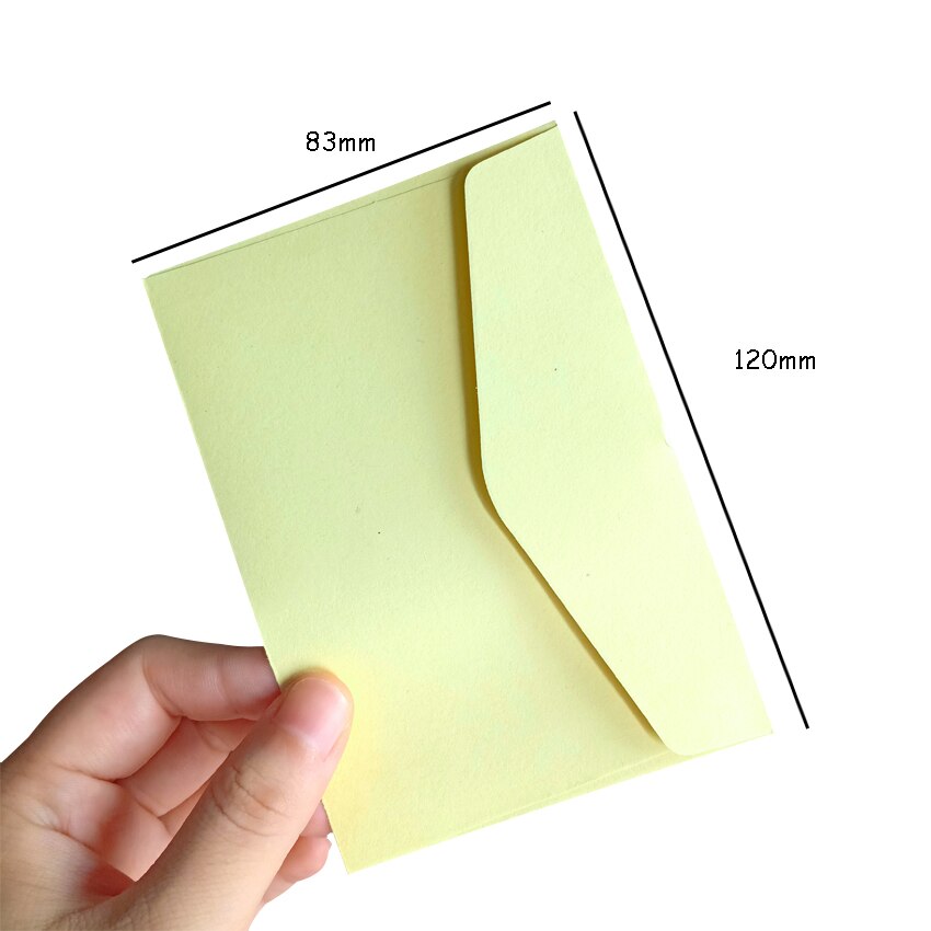 10 stk/parti mini kuverter 115mm*80mm slik farve mini kuvert fjorten valg papir koreansk papirvarer gavechrismas: C
