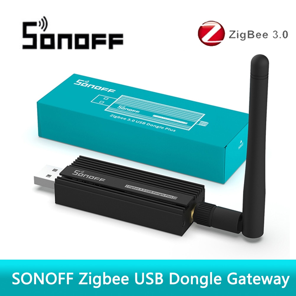 SONOFF ZB-llave electrónica USB Dongle Plus Zigbee 3,0, analizador inalámbrico Zigbee Gateway, Zigbee2MQTT ZHA, captura con antena: Zigbee USB Dongle