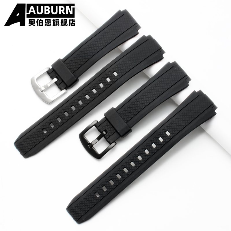 Voor Casio5119 EF-552S Peciale Siliconen Horloge Band Sport Waterdichte Siliconen Horloge Armband Bolle Mond 20Mm Zwart