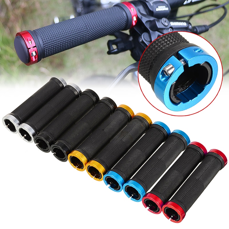 Fiets handvatten 1 paar gripshift mtb fiets stuurhoes handvatten lock-on fixed gear rubber fiets stuur accessoires