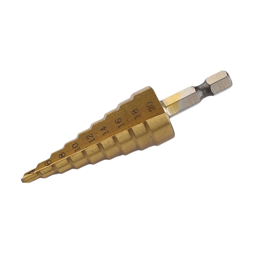 JGZUI 3pcs Step Drill Bit Set Hss Cobalt Multiple Hole Cobalt Titanium Conical Carbide Drill Perforator Hole Cutter Tool