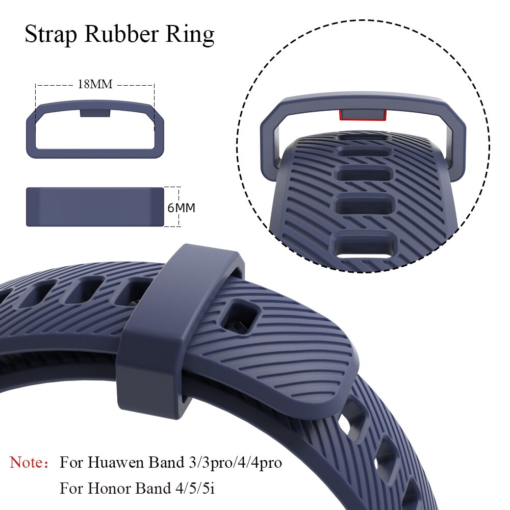 Für Huawei Band 3 4 Profi Gurt 3 Stück Gummiring Sicherungsring für Honor Band 4 5 Armbinde Band Wächter Sicherheitshalter Halter