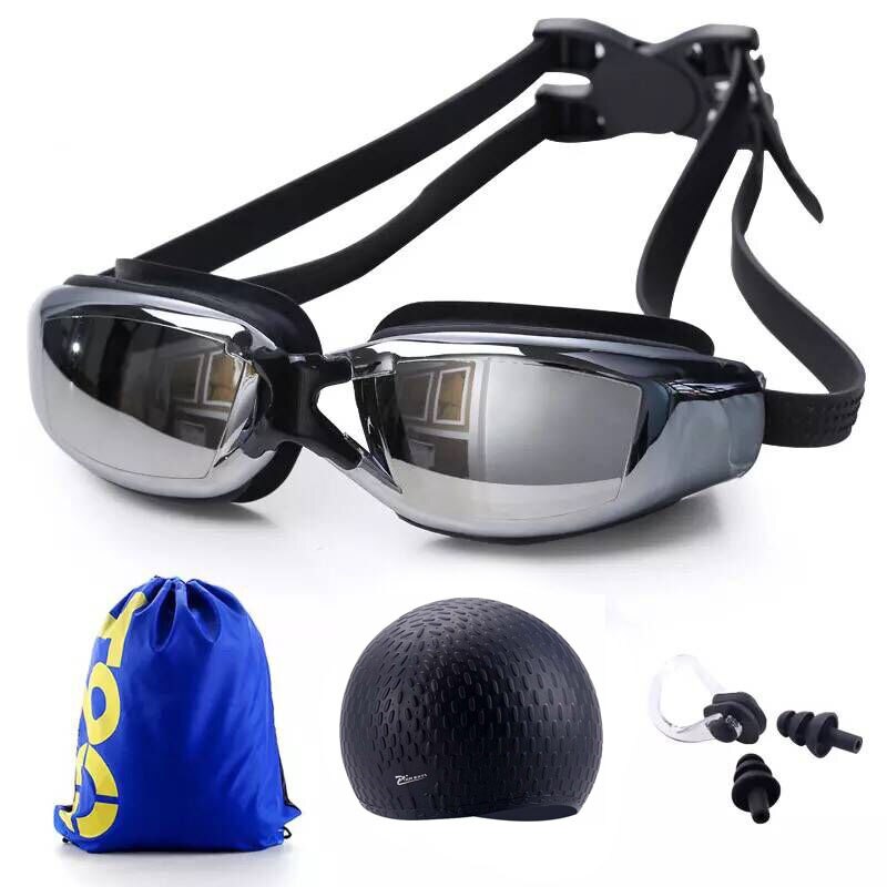 Zwembril Recept Bijziendheid Professionele Duiken Bril Mannen Vrouwen Waterdichte Siliconen Cap Dioptrie Eyewear Zwembad Zak