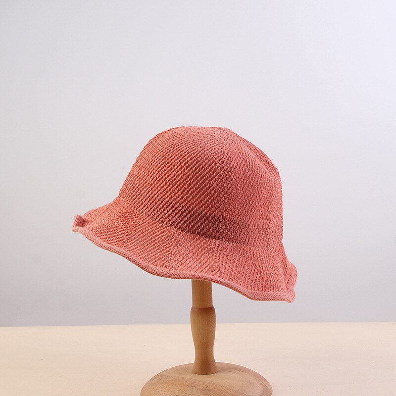 2020 novo estilo cor sólida balde chapéu pescador chapéu de viagem ao ar livre chapéu de sol chapéus para mulher 154: Vermelho