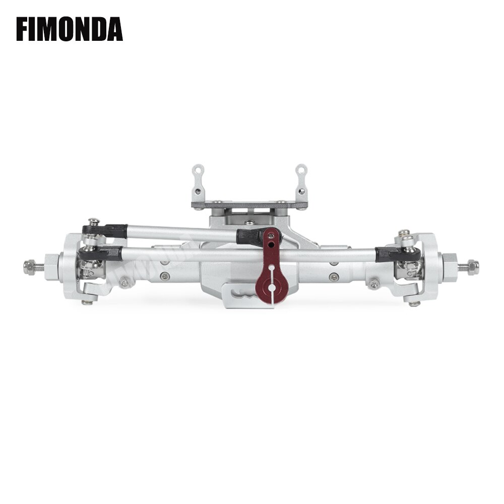 Fimonda Diamant-Vormige Aluminium Compleet Front & Achteras Voor 1/10 Rc Crawler Truck Axiale SCX10 Ii 90046 90047 Rgt 86100: Silver Front Axle