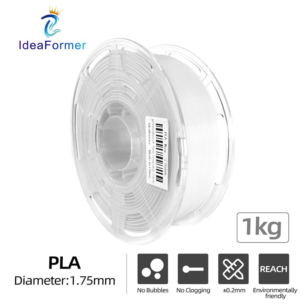 Ideaformer 1.75Mm Pla Zijde-Pla Filament 1Kg Transparante Spool Multi-Coloured Verbruiksartikelen 3D Plastic Printing Materialen filamento.: PLA-White