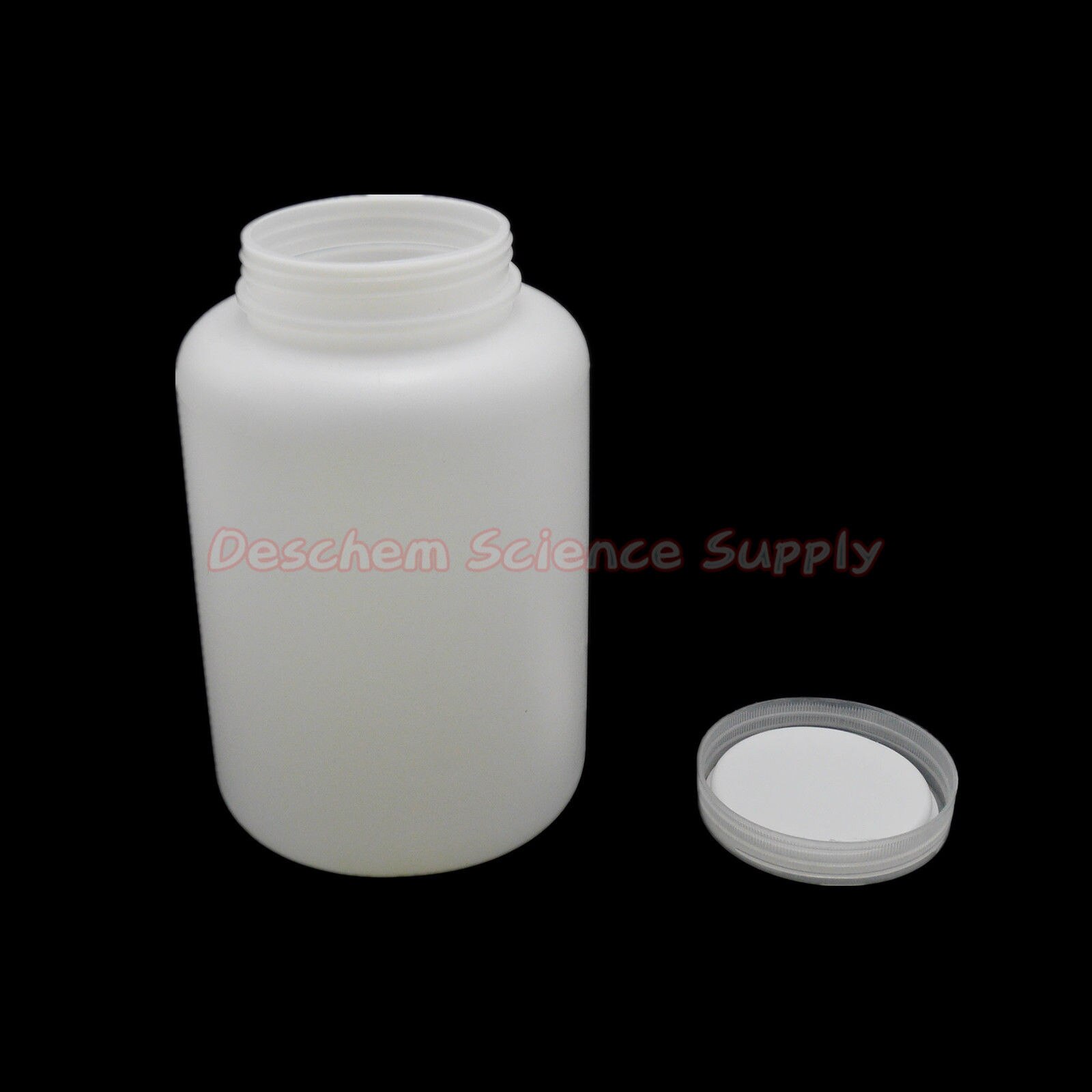 2000mL Plastic Reagent Bottle Wide Mouth 2Litre Chemistry HDPE Sample Flask