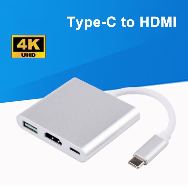 USB 3.1 Converter Adapter Type-C to HDMI/USB 3.0/USB-C Aluminum Compatible for Macbook Adapter JHP-Best