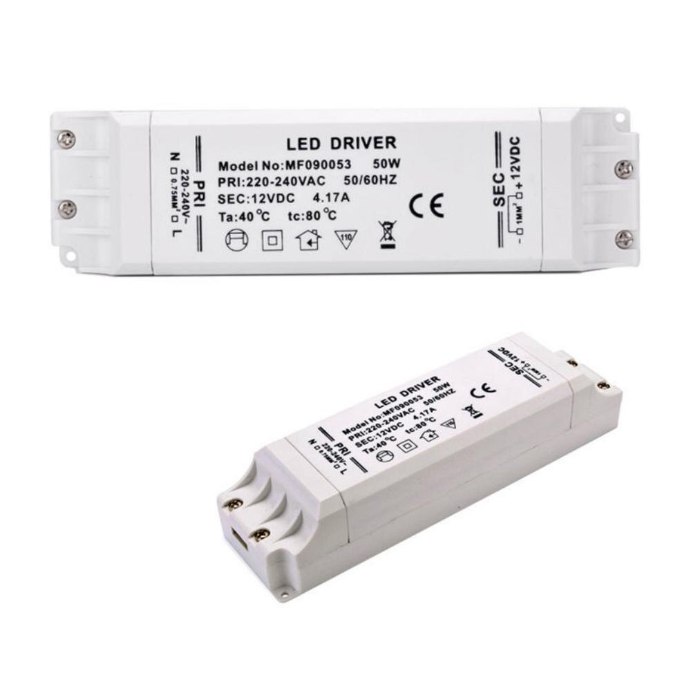 LED Driver Transformer 50w 30w 18w 12w 6w DC 12V Output 0.8A 1A 2A Power Adapter Power Supply For Led Lamp Led Strip Downlight: 50W