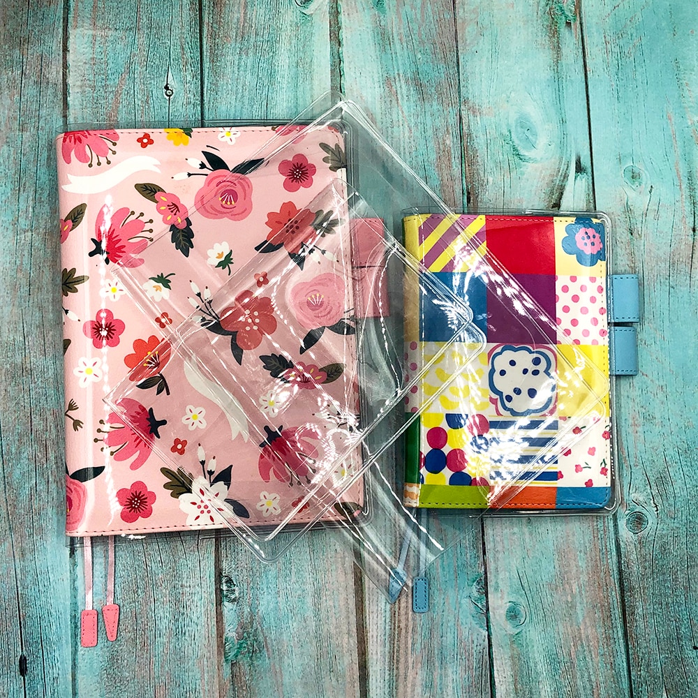 Fromthenon Transparent PVC A5A6 Diary Book Cover Planner Accessories Notebook Notepad Bookbinder Protective Case Hobo Stationery