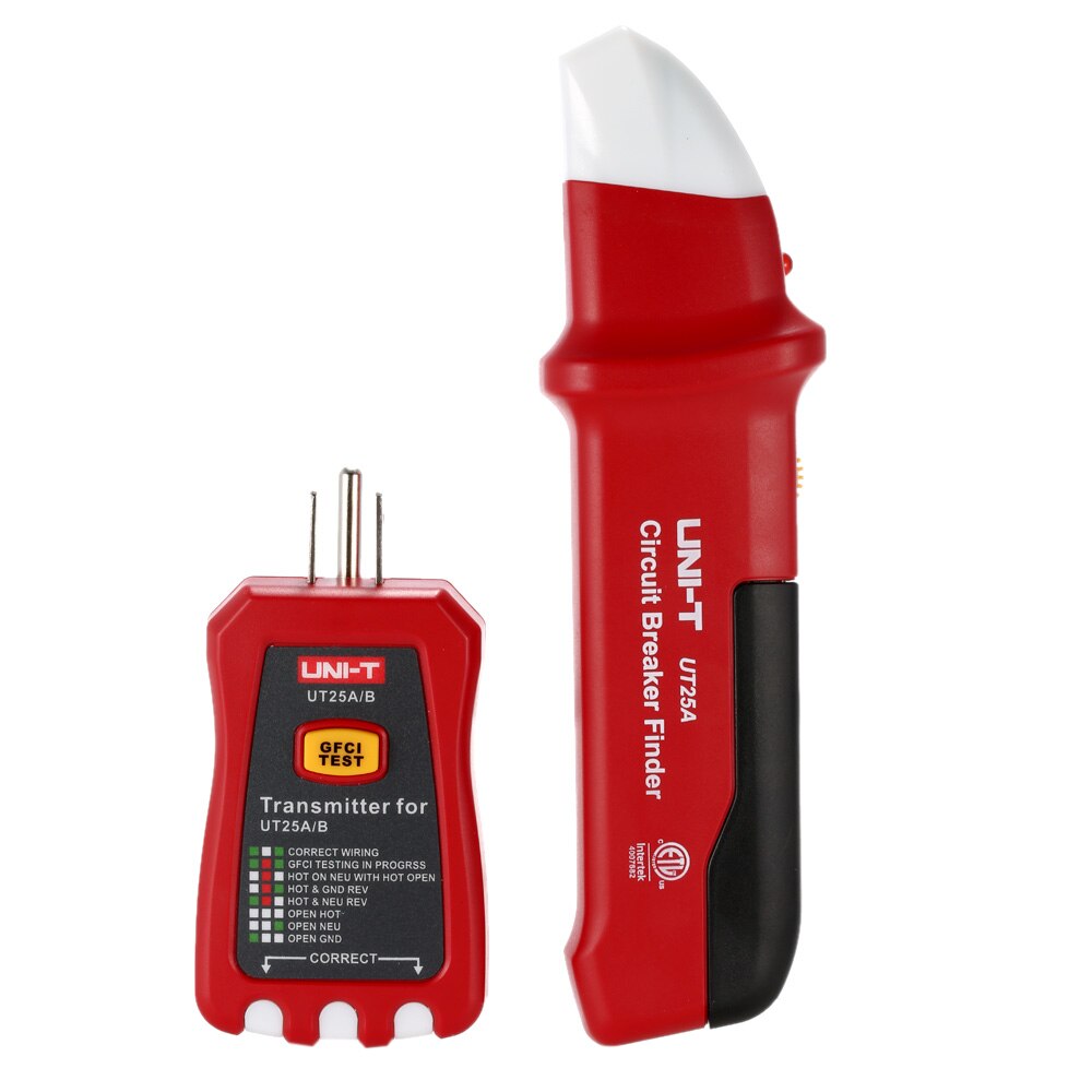 UT25A Profissional Automático Disjuntor do Finder Tomada Testador de Diagnóstico-ferramenta Eletricista com Indicador LED
