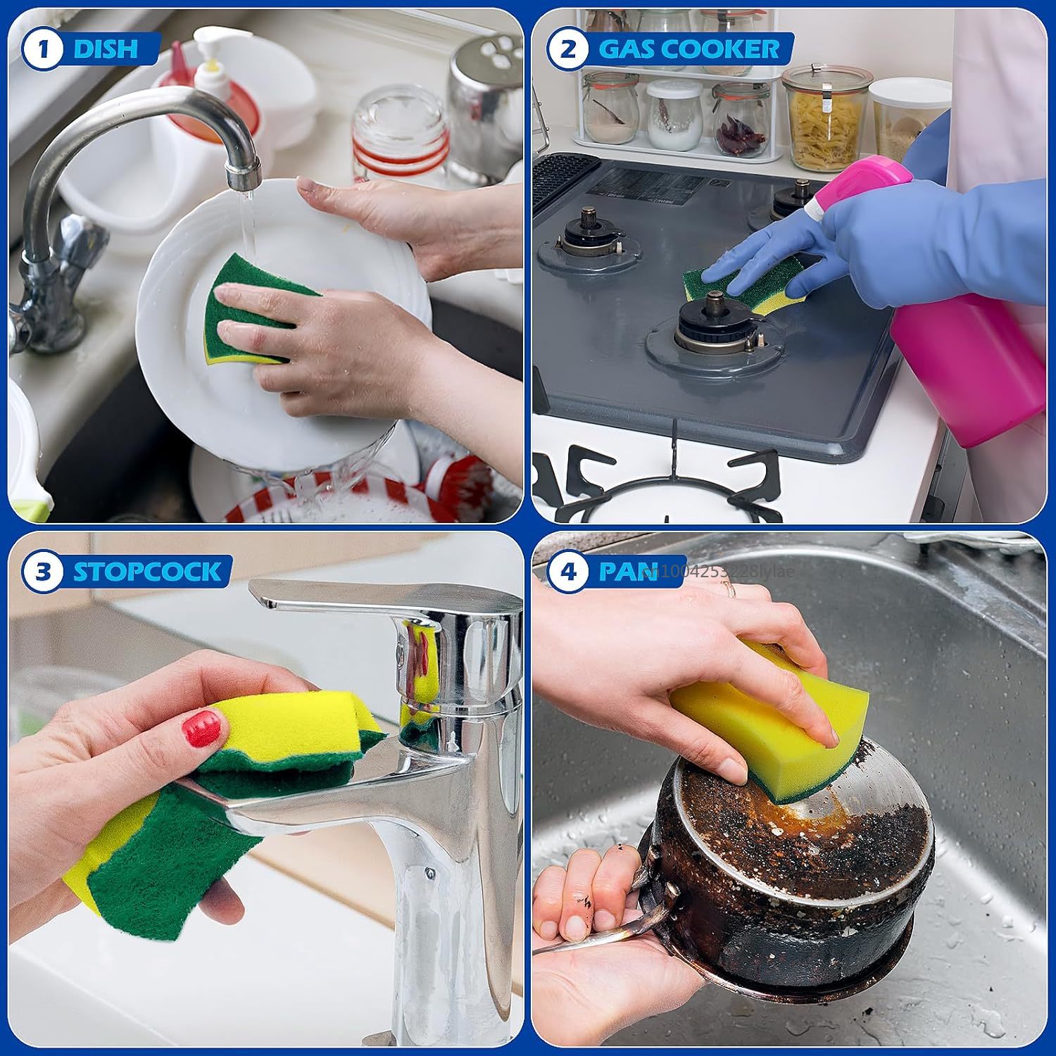 Meget absorberende rengøringssvampe opvaskemiddel magisk ren gryde rust plet svamp børste køkken fedtrens husholdningsværktøj