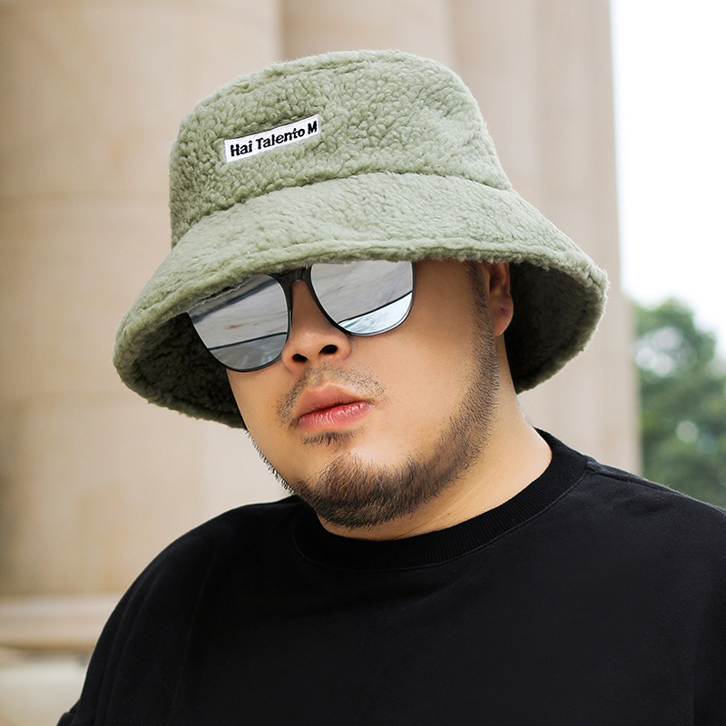 Papa – chapeaux de pêcheur grande taille pour homme, casquette Panama en feutre, en molleton , pour la neige, 54-58CM, 58-63CM, hiver: Olive / 58-63cm