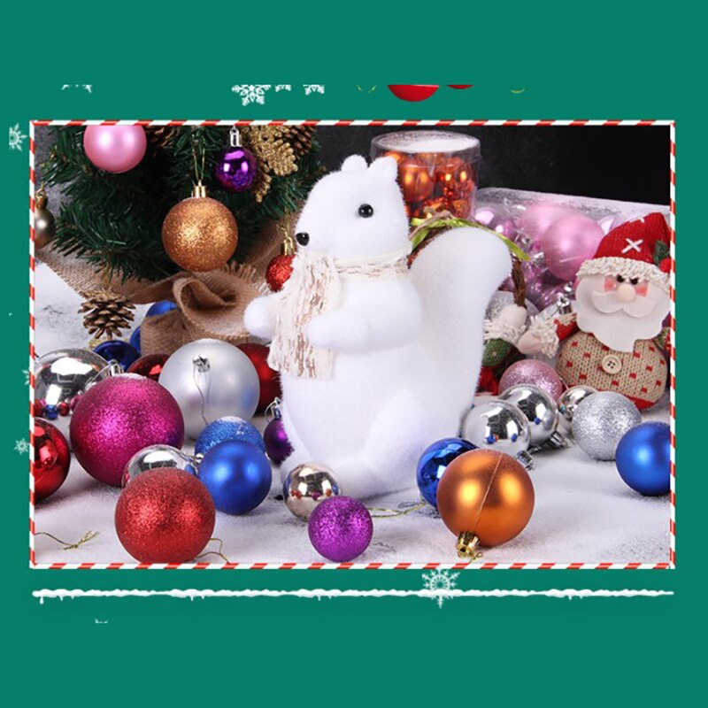 24 stk 4/5/6cm julerosa kulepynt trepynt jul kuler til bryllupsfest dekorasjon navidad